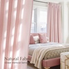 NICETOWN Natural Linen Curtains for Bedroom, Back Tab & Rod Pocket with Pleat Tab Privacy Added Curtains & Drapes with Light Filtering Window Treatments for Living Room, W52 x L95, 2 Panels(Light Pink)