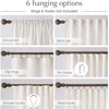 NICETOWN Natural Linen Curtains for Bedroom, Back Tab & Rod Pocket with Pleat Tab Privacy Added Curtains & Drapes with Light Filtering Window Treatments for Living Room, W52 x L95, 2 Panels(Cream)