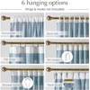 NICETOWN Natural Linen Curtains for Bedroom, Back Tab & Rod Pocket with Pleat Tab Privacy Added Curtains & Drapes with Light Filtering Window Treatments for Living Room, W52 x L95, 2 Panels(Stone Blue)