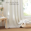 NICETOWN Natural Linen Curtains for Bedroom, Back Tab & Rod Pocket with Pleat Tab Privacy Added Curtains & Drapes with Light Filtering Window Treatments for Living Room, W52 x L95, 2 Panels(Natural)