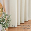 NICETOWN Natural Linen Curtains for Bedroom, Back Tab & Rod Pocket with Pleat Tab Privacy Added Curtains & Drapes with Light Filtering Window Treatments for Living Room, W52 x L95, 2 Panels(Natural Rod Pocket)