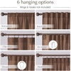 NICETOWN Natural Linen Curtains for Bedroom, Back Tab & Rod Pocket with Pleat Tab Privacy Added Curtains & Drapes with Light Filtering Window Treatments for Living Room, W52 x L95, 2 Panels(Gold Brown)