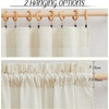 NICETOWN Natural Linen Curtains for Bedroom, Back Tab & Rod Pocket with Pleat Tab Privacy Added Curtains & Drapes with Light Filtering Window Treatments for Living Room, W52 x L95, 2 Panels(Off White Rod Pocket)