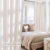NICETOWN Natural Linen Curtains for Bedroom, Back Tab & Rod Pocket with Pleat Tab Privacy Added Curtains & Drapes with Light Filtering Window Treatments for Living Room, W52 x L95, 2 Panels(Cream)