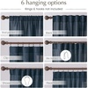 NICETOWN Natural Linen Curtains for Bedroom, Back Tab & Rod Pocket with Pleat Tab Privacy Added Curtains & Drapes with Light Filtering Window Treatments for Living Room, W52 x L95, 2 Panels(Navy Blue)