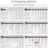 NICETOWN Natural Linen Curtains for Bedroom, Back Tab & Rod Pocket with Pleat Tab Privacy Added Curtains & Drapes with Light Filtering Window Treatments for Living Room, W52 x L95, 2 Panels(White)