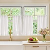 NICETOWN Natural Linen Curtains for Bedroom, Back Tab & Rod Pocket with Pleat Tab Privacy Added Curtains & Drapes with Light Filtering Window Treatments for Living Room, W52 x L95, 2 Panels(Burlap)