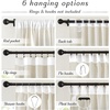 NICETOWN Natural Linen Curtains for Bedroom, Back Tab & Rod Pocket with Pleat Tab Privacy Added Curtains & Drapes with Light Filtering Window Treatments for Living Room, W52 x L95, 2 Panels(Natural)