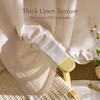 NICETOWN Natural Linen Curtains for Bedroom, Back Tab & Rod Pocket with Pleat Tab Privacy Added Curtains & Drapes with Light Filtering Window Treatments for Living Room, W52 x L95, 2 Panels(Angora)