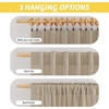 NICETOWN Rod Pocket & Back Tab Thick Flax Semi Sheer Linen Curtains, Privacy with Light Filtering Panels for Home Decor, Angora, W55 x L95, 2 Panels(Angora)