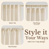 NICETOWN Rod Pocket & Back Tab Thick Flax Semi Sheer Linen Curtains, Privacy with Light Filtering Panels for Home Decor, Angora, W55 x L95, 2 Panels(Beige)