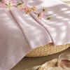 NICETOWN Rod Pocket & Back Tab Thick Flax Semi Sheer Linen Curtains, Privacy with Light Filtering Panels for Home Decor, Angora, W55 x L95, 2 Panels(Blush Pink)