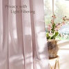NICETOWN Rod Pocket & Back Tab Thick Flax Semi Sheer Linen Curtains, Privacy with Light Filtering Panels for Home Decor, Angora, W55 x L95, 2 Panels(Blush Pink)