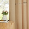 NICETOWN Rod Pocket & Back Tab Thick Flax Semi Sheer Linen Curtains, Privacy with Light Filtering Panels for Home Decor, Angora, W55 x L95, 2 Panels(Burlap)