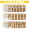 NICETOWN Rod Pocket & Back Tab Thick Flax Semi Sheer Linen Curtains, Privacy with Light Filtering Panels for Home Decor, Angora, W55 x L95, 2 Panels(Burlap)