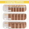 NICETOWN Rod Pocket & Back Tab Thick Flax Semi Sheer Linen Curtains, Privacy with Light Filtering Panels for Home Decor, Angora, W55 x L95, 2 Panels(Burnt Orange)