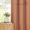 NICETOWN Rod Pocket & Back Tab Thick Flax Semi Sheer Linen Curtains, Privacy with Light Filtering Panels for Home Decor, Angora, W55 x L95, 2 Panels(Burnt Orange)