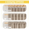 NICETOWN Rod Pocket & Back Tab Thick Flax Semi Sheer Linen Curtains, Privacy with Light Filtering Panels for Home Decor, Angora, W55 x L95, 2 Panels(Camel)