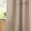 NICETOWN Rod Pocket & Back Tab Thick Flax Semi Sheer Linen Curtains, Privacy with Light Filtering Panels for Home Decor, Angora, W55 x L95, 2 Panels(Camel)