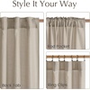 NICETOWN Rod Pocket & Back Tab Thick Flax Semi Sheer Linen Curtains, Privacy with Light Filtering Panels for Home Decor, Angora, W55 x L95, 2 Panels(Cocoa Cream)