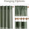 NICETOWN Rod Pocket & Back Tab Thick Flax Semi Sheer Linen Curtains, Privacy with Light Filtering Panels for Home Decor, Angora, W55 x L95, 2 Panels(Forest Green)