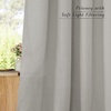 NICETOWN Rod Pocket & Back Tab Thick Flax Semi Sheer Linen Curtains, Privacy with Light Filtering Panels for Home Decor, Angora, W55 x L95, 2 Panels(Grey)
