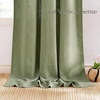 NICETOWN Rod Pocket & Back Tab Thick Flax Semi Sheer Linen Curtains, Privacy with Light Filtering Panels for Home Decor, Angora, W55 x L95, 2 Panels(Jacquard Sage Green)