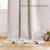 NICETOWN Rod Pocket & Back Tab Thick Flax Semi Sheer Linen Curtains, Privacy with Light Filtering Panels for Home Decor, Angora, W55 x L95, 2 Panels(Jacquard Angora)
