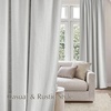 NICETOWN Rod Pocket & Back Tab Thick Flax Semi Sheer Linen Curtains, Privacy with Light Filtering Panels for Home Decor, Angora, W55 x L95, 2 Panels(Jacquard Grey)