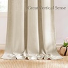 NICETOWN Rod Pocket & Back Tab Thick Flax Semi Sheer Linen Curtains, Privacy with Light Filtering Panels for Home Decor, Angora, W55 x L95, 2 Panels(Jacquard Linen)