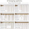 NICETOWN Rod Pocket & Back Tab Thick Flax Semi Sheer Linen Curtains, Privacy with Light Filtering Panels for Home Decor, Angora, W55 x L95, 2 Panels(Jacquard Natural)