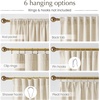 NICETOWN Rod Pocket & Back Tab Thick Flax Semi Sheer Linen Curtains, Privacy with Light Filtering Panels for Home Decor, Angora, W55 x L95, 2 Panels(Jacquard Linen)