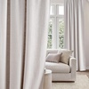 NICETOWN Rod Pocket & Back Tab Thick Flax Semi Sheer Linen Curtains, Privacy with Light Filtering Panels for Home Decor, Angora, W55 x L95, 2 Panels(Jacquard Angora)