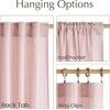 NICETOWN Rod Pocket & Back Tab Thick Flax Semi Sheer Linen Curtains, Privacy with Light Filtering Panels for Home Decor, Angora, W55 x L95, 2 Panels(Light Pink)