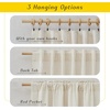 NICETOWN Rod Pocket & Back Tab Thick Flax Semi Sheer Linen Curtains, Privacy with Light Filtering Panels for Home Decor, Angora, W55 x L95, 2 Panels(Natural)