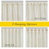 NICETOWN Rod Pocket & Back Tab Thick Flax Semi Sheer Linen Curtains, Privacy with Light Filtering Panels for Home Decor, Angora, W55 x L95, 2 Panels(Off White)