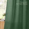 NICETOWN Rod Pocket & Back Tab Thick Flax Semi Sheer Linen Curtains, Privacy with Light Filtering Panels for Home Decor, Angora, W55 x L95, 2 Panels(Olive Green)