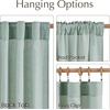 NICETOWN Rod Pocket & Back Tab Thick Flax Semi Sheer Linen Curtains, Privacy with Light Filtering Panels for Home Decor, Angora, W55 x L95, 2 Panels(Sage Green)