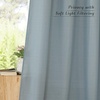NICETOWN Rod Pocket & Back Tab Thick Flax Semi Sheer Linen Curtains, Privacy with Light Filtering Panels for Home Decor, Angora, W55 x L95, 2 Panels(Stone Blue)