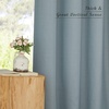 NICETOWN Rod Pocket & Back Tab Thick Flax Semi Sheer Linen Curtains, Privacy with Light Filtering Panels for Home Decor, Angora, W55 x L95, 2 Panels(Stone Blue)