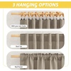 NICETOWN Rod Pocket & Back Tab Thick Flax Semi Sheer Linen Curtains, Privacy with Light Filtering Panels for Home Decor, Angora, W55 x L95, 2 Panels(Taupe)