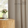NICETOWN Rod Pocket & Back Tab Thick Flax Semi Sheer Linen Curtains, Privacy with Light Filtering Panels for Home Decor, Angora, W55 x L95, 2 Panels(Taupe)