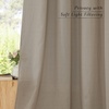 NICETOWN Rod Pocket & Back Tab Thick Flax Semi Sheer Linen Curtains, Privacy with Light Filtering Panels for Home Decor, Angora, W55 x L95, 2 Panels(Taupe)