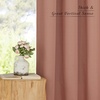 NICETOWN Rod Pocket & Back Tab Thick Flax Semi Sheer Linen Curtains, Privacy with Light Filtering Panels for Home Decor, Angora, W55 x L95, 2 Panels(Terracotta)