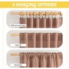 NICETOWN Rod Pocket & Back Tab Thick Flax Semi Sheer Linen Curtains, Privacy with Light Filtering Panels for Home Decor, Angora, W55 x L95, 2 Panels(Terracotta)