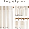 NICETOWN Rod Pocket & Back Tab Thick Flax Semi Sheer Linen Curtains, Privacy with Light Filtering Panels for Home Decor, Angora, W55 x L95, 2 Panels(Vannila)