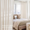 NICETOWN Rod Pocket & Back Tab Thick Flax Semi Sheer Linen Curtains, Privacy with Light Filtering Panels for Home Decor, Angora, W55 x L95, 2 Panels(Vannila)