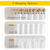 NICETOWN Rod Pocket & Back Tab Thick Flax Semi Sheer Linen Curtains, Privacy with Light Filtering Panels for Home Decor, Angora, W55 x L95, 2 Panels(White)