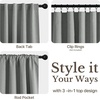 NICETOWN Scratch-Proof 100% Blackout Beige 108 inch Curtains, High-Density Linen Blend Window Treatments Rod Pocket & Back Tab Thermal Drapes for Living Room, W52 x L108, 2 Panels(Grey)