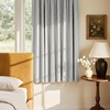 NICETOWN Scratch-Proof 100% Blackout Beige 108 inch Curtains, High-Density Linen Blend Window Treatments Rod Pocket & Back Tab Thermal Drapes for Living Room, W52 x L108, 2 Panels(Cloudy White)